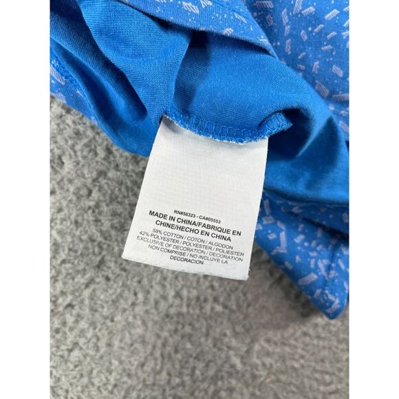 Nike Shirt Mens Medium Blue Athletic Stretch Fit Tee Crew Neck Short Sleeve - Picture 10 of 11